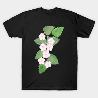 Achimenes flowers, floral watercolor painting T-Shirt